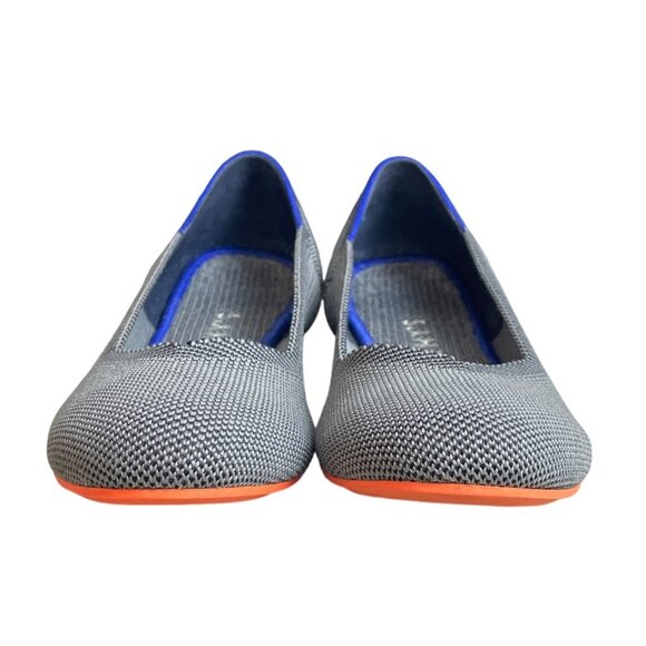 Rothys Women's Grey And Blue Flats Sz - 7W - Picture 3 of 9